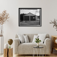 Historic Framed Print, Chollas Heights Naval Radio Transmitting Facility, Public Works Shop, 6410 Zero Road, San Diego, San Diego County, CA - 2,  17-7/8" x 21-7/8"