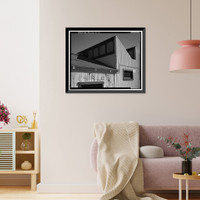 Historic Framed Print, Chollas Heights Naval Radio Transmitting Facility, Public Works Shop, 6410 Zero Road, San Diego, San Diego County, CA - 5,  17-7/8" x 21-7/8"