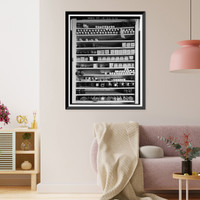 Historic Framed Print, Chollas Heights Naval Radio Transmitting Facility, Public Works Shop, 6410 Zero Road, San Diego, San Diego County, CA - 13,  17-7/8" x 21-7/8"