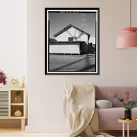Historic Framed Print, Chollas Heights Naval Radio Transmitting Facility, Public Works Shop, 6410 Zero Road, San Diego, San Diego County, CA - 18,  17-7/8" x 21-7/8"