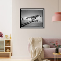 Historic Framed Print, Chollas Heights Naval Radio Transmitting Facility, Public Works Shop, 6410 Zero Road, San Diego, San Diego County, CA - 19,  17-7/8" x 21-7/8"