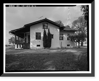 Historic Framed Print, Chollas Heights Naval Radio Transmitting Facility, Officer's Quarters, 6410 Zero Road, San Diego, San Diego County, CA - 3,  17-7/8" x 21-7/8"