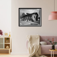 Historic Framed Print, Chollas Heights Naval Radio Transmitting Facility, Officer's Quarters, 6410 Zero Road, San Diego, San Diego County, CA - 5,  17-7/8" x 21-7/8"