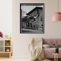 Historic Framed Print, Chollas Heights Naval Radio Transmitting Facility, Officer's Quarters, 6410 Zero Road, San Diego, San Diego County, CA - 8,  17-7/8" x 21-7/8"