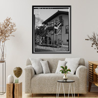 Historic Framed Print, Chollas Heights Naval Radio Transmitting Facility, Officer's Quarters, 6410 Zero Road, San Diego, San Diego County, CA - 8,  17-7/8" x 21-7/8"