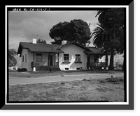 Historic Framed Print, Chollas Heights Naval Radio Transmitting Facility, Chief Operator's Quarters, 6410 Zero Road, San Diego, San Diego County, CA,  17-7/8" x 21-7/8"