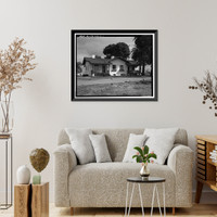 Historic Framed Print, Chollas Heights Naval Radio Transmitting Facility, Chief Operator's Quarters, 6410 Zero Road, San Diego, San Diego County, CA,  17-7/8" x 21-7/8"