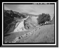 Historic Framed Print, Salinas Dam, Salinas River near Pozo Road, Santa Margarita vicinity, San Luis Obispo County, CA - 2,  17-7/8" x 21-7/8"
