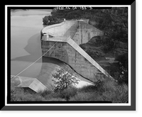 Historic Framed Print, Salinas Dam, Salinas River near Pozo Road, Santa Margarita vicinity, San Luis Obispo County, CA - 3,  17-7/8" x 21-7/8"