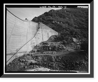 Historic Framed Print, Salinas Dam, Salinas River near Pozo Road, Santa Margarita vicinity, San Luis Obispo County, CA - 4,  17-7/8" x 21-7/8"