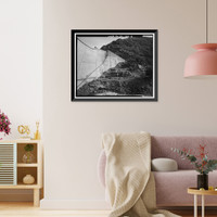Historic Framed Print, Salinas Dam, Salinas River near Pozo Road, Santa Margarita vicinity, San Luis Obispo County, CA - 4,  17-7/8" x 21-7/8"
