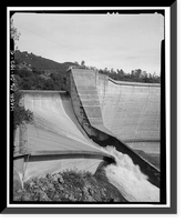 Historic Framed Print, Salinas Dam, Salinas River near Pozo Road, Santa Margarita vicinity, San Luis Obispo County, CA - 5,  17-7/8" x 21-7/8"