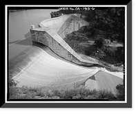 Historic Framed Print, Salinas Dam, Salinas River near Pozo Road, Santa Margarita vicinity, San Luis Obispo County, CA - 6,  17-7/8" x 21-7/8"