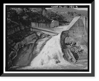 Historic Framed Print, Salinas Dam, Salinas River near Pozo Road, Santa Margarita vicinity, San Luis Obispo County, CA - 8,  17-7/8" x 21-7/8"