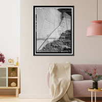 Historic Framed Print, Salinas Dam, Salinas River near Pozo Road, Santa Margarita vicinity, San Luis Obispo County, CA - 11,  17-7/8" x 21-7/8"
