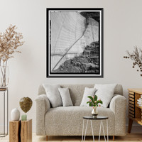 Historic Framed Print, Salinas Dam, Salinas River near Pozo Road, Santa Margarita vicinity, San Luis Obispo County, CA - 11,  17-7/8" x 21-7/8"