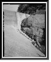 Historic Framed Print, Salinas Dam, Salinas River near Pozo Road, Santa Margarita vicinity, San Luis Obispo County, CA - 14,  17-7/8" x 21-7/8"