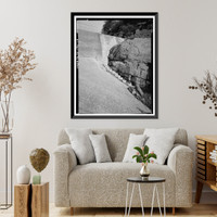 Historic Framed Print, Salinas Dam, Salinas River near Pozo Road, Santa Margarita vicinity, San Luis Obispo County, CA - 14,  17-7/8" x 21-7/8"