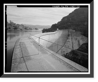 Historic Framed Print, Salinas Dam, Salinas River near Pozo Road, Santa Margarita vicinity, San Luis Obispo County, CA - 16,  17-7/8" x 21-7/8"