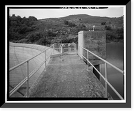 Historic Framed Print, Salinas Dam, Salinas River near Pozo Road, Santa Margarita vicinity, San Luis Obispo County, CA - 19,  17-7/8" x 21-7/8"