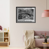 Historic Framed Print, Salinas Dam, Salinas River near Pozo Road, Santa Margarita vicinity, San Luis Obispo County, CA - 21,  17-7/8" x 21-7/8"