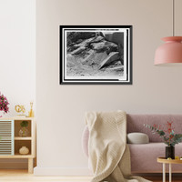 Historic Framed Print, Salinas Dam, Salinas River near Pozo Road, Santa Margarita vicinity, San Luis Obispo County, CA - 22,  17-7/8" x 21-7/8"