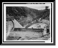 Historic Framed Print, Salinas Dam, Salinas River near Pozo Road, Santa Margarita vicinity, San Luis Obispo County, CA - 23,  17-7/8" x 21-7/8"