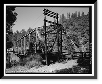 Historic Framed Print, Southern Pacific Railroad Shasta Route, Bridge No. 301.85, Milepost 301.85, Pollard Flat vicinity, Shasta County, CA - 3,  17-7/8" x 21-7/8"