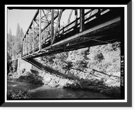 Historic Framed Print, Southern Pacific Railroad Shasta Route, Bridge No. 301.85, Milepost 301.85, Pollard Flat vicinity, Shasta County, CA - 4,  17-7/8" x 21-7/8"