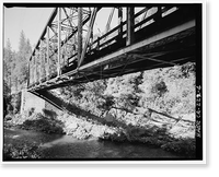 Historic Framed Print, Southern Pacific Railroad Shasta Route, Bridge No. 301.85, Milepost 301.85, Pollard Flat vicinity, Shasta County, CA - 4,  17-7/8" x 21-7/8"