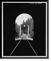 Historic Framed Print, Southern Pacific Railroad Shasta Route, Bridge No. 310.58, Milepost 310.58, Sims vicinity, Shasta County, CA,  17-7/8" x 21-7/8"