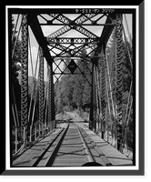 Historic Framed Print, Southern Pacific Railroad Shasta Route, Bridge No. 310.58, Milepost 310.58, Sims vicinity, Shasta County, CA - 4,  17-7/8" x 21-7/8"