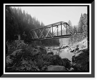 Historic Framed Print, Southern Pacific Railroad Shasta Route, Bridge No. 310.58, Milepost 310.58, Sims vicinity, Shasta County, CA - 6,  17-7/8" x 21-7/8"