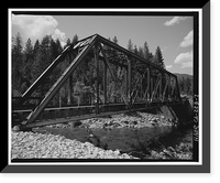 Historic Framed Print, Southern Pacific Railroad Shasta Route, Bridge No. 310.58, Milepost 310.58, Sims vicinity, Shasta County, CA - 7,  17-7/8" x 21-7/8"