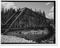 Historic Framed Print, Southern Pacific Railroad Shasta Route, Bridge No. 310.58, Milepost 310.58, Sims vicinity, Shasta County, CA - 7,  17-7/8" x 21-7/8"