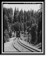 Historic Framed Print, Southern Pacific Railroad Shasta Route, Bridge No. 310.58, Milepost 310.58, Sims vicinity, Shasta County, CA - 8,  17-7/8" x 21-7/8"