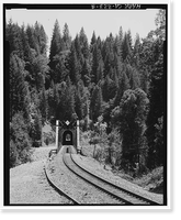 Historic Framed Print, Southern Pacific Railroad Shasta Route, Bridge No. 310.58, Milepost 310.58, Sims vicinity, Shasta County, CA - 8,  17-7/8" x 21-7/8"
