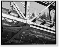 Historic Framed Print, Southern Pacific Railroad Shasta Route, Bridge No. 310.58, Milepost 310.58, Sims vicinity, Shasta County, CA - 13,  17-7/8" x 21-7/8"