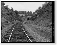 Historic Framed Print, Southern Pacific Railroad Natron Cutoff, Tunnel No. 18, Milepost 410, Dorris vicinity, Siskiyou County, CA,  17-7/8" x 21-7/8"
