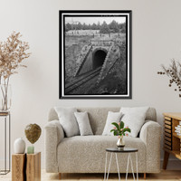 Historic Framed Print, Southern Pacific Railroad Natron Cutoff, Tunnel No. 18, Milepost 410, Dorris vicinity, Siskiyou County, CA - 2,  17-7/8" x 21-7/8"