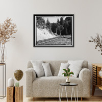 Historic Framed Print, Southern Pacific Railroad Shasta Route, Bridge No. 324.99, Milepost 324.99, Shasta Springs vicinity, Siskiyou County, CA,  17-7/8" x 21-7/8"