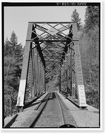 Historic Framed Print, Southern Pacific Railroad Shasta Route, Bridge No. 324.99, Milepost 324.99, Shasta Springs vicinity, Siskiyou County, CA - 2,  17-7/8" x 21-7/8"