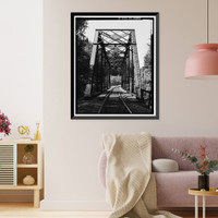 Historic Framed Print, Southern Pacific Railroad Shasta Route, Bridge No. 324.99, Milepost 324.99, Shasta Springs vicinity, Siskiyou County, CA - 6,  17-7/8" x 21-7/8"