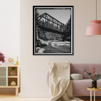 Historic Framed Print, Southern Pacific Railroad Shasta Route, Bridge No. 324.99, Milepost 324.99, Shasta Springs vicinity, Siskiyou County, CA - 8,  17-7/8" x 21-7/8"