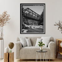 Historic Framed Print, Southern Pacific Railroad Shasta Route, Bridge No. 324.99, Milepost 324.99, Shasta Springs vicinity, Siskiyou County, CA - 8,  17-7/8" x 21-7/8"