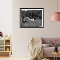 Historic Framed Print, Pleasants Valley Road Bridge, Spanning Pleasants Creek at Pleasants Valley Road, Vacaville vicinity, Solano County, CA - 3,  17-7/8" x 21-7/8"
