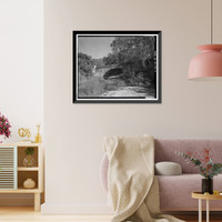Historic Framed Print, Pleasants Valley Road Bridge, Spanning Pleasants Creek at Pleasants Valley Road, Vacaville vicinity, Solano County, CA - 6,  17-7/8" x 21-7/8"