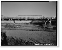 Historic Framed Print, Weidemeyer Bridge, Spanning Thomes Creek at Rawson Road, Corning vicinity, Tehama County, CA - 12,  17-7/8" x 21-7/8"