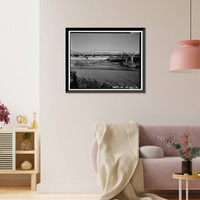 Historic Framed Print, Weidemeyer Bridge, Spanning Thomes Creek at Rawson Road, Corning vicinity, Tehama County, CA - 12,  17-7/8" x 21-7/8"