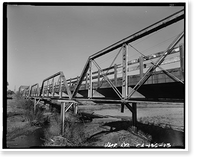 Historic Framed Print, Weidemeyer Bridge, Spanning Thomes Creek at Rawson Road, Corning vicinity, Tehama County, CA - 13,  17-7/8" x 21-7/8"
